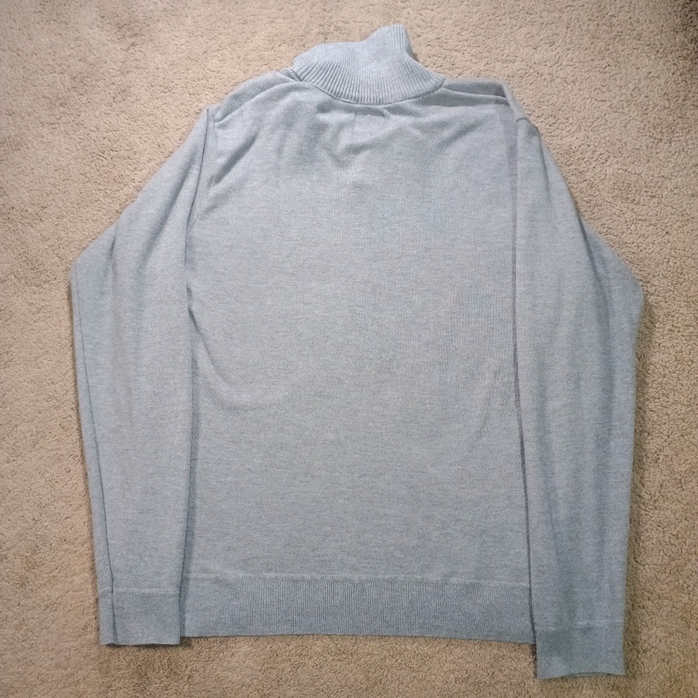 Northwest Blue Pullover Sweater Mens XL‎ Heather Gray Mock Neck Casual Classic - Picture 3 of 8